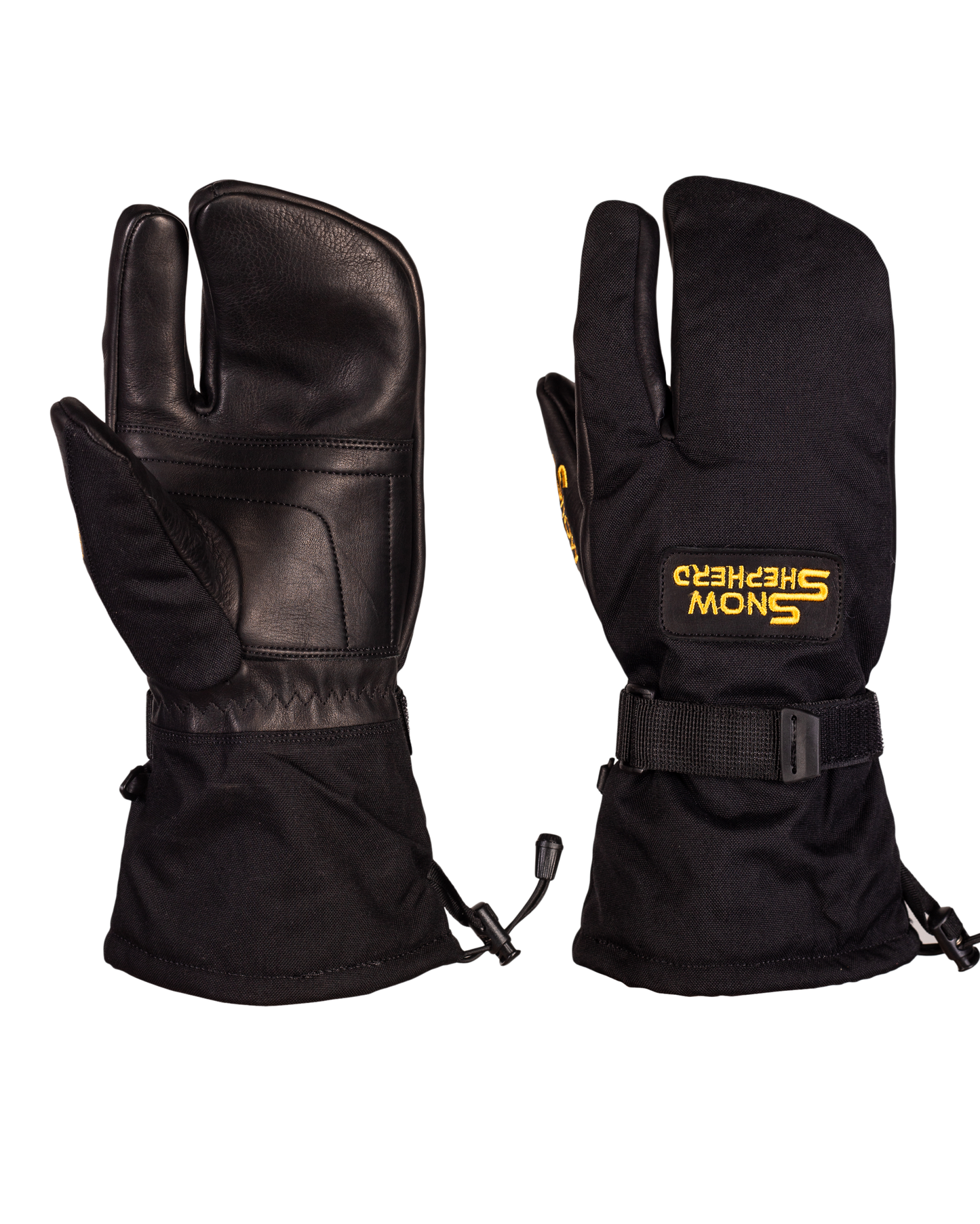 3-Finger-Handschuhe - Schwarz