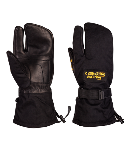 3-Finger-Handschuhe - Schwarz